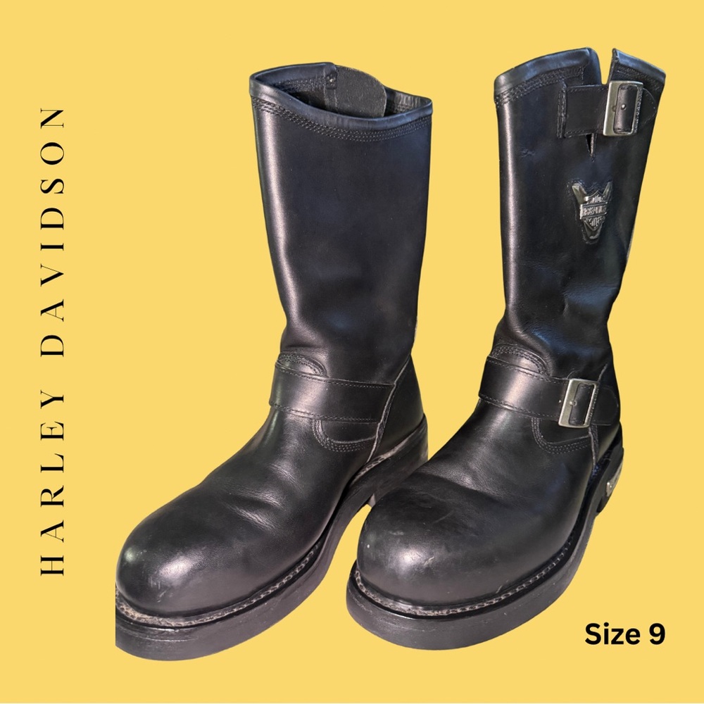 Harley-Davidson Black Mens Riding Boots size 9